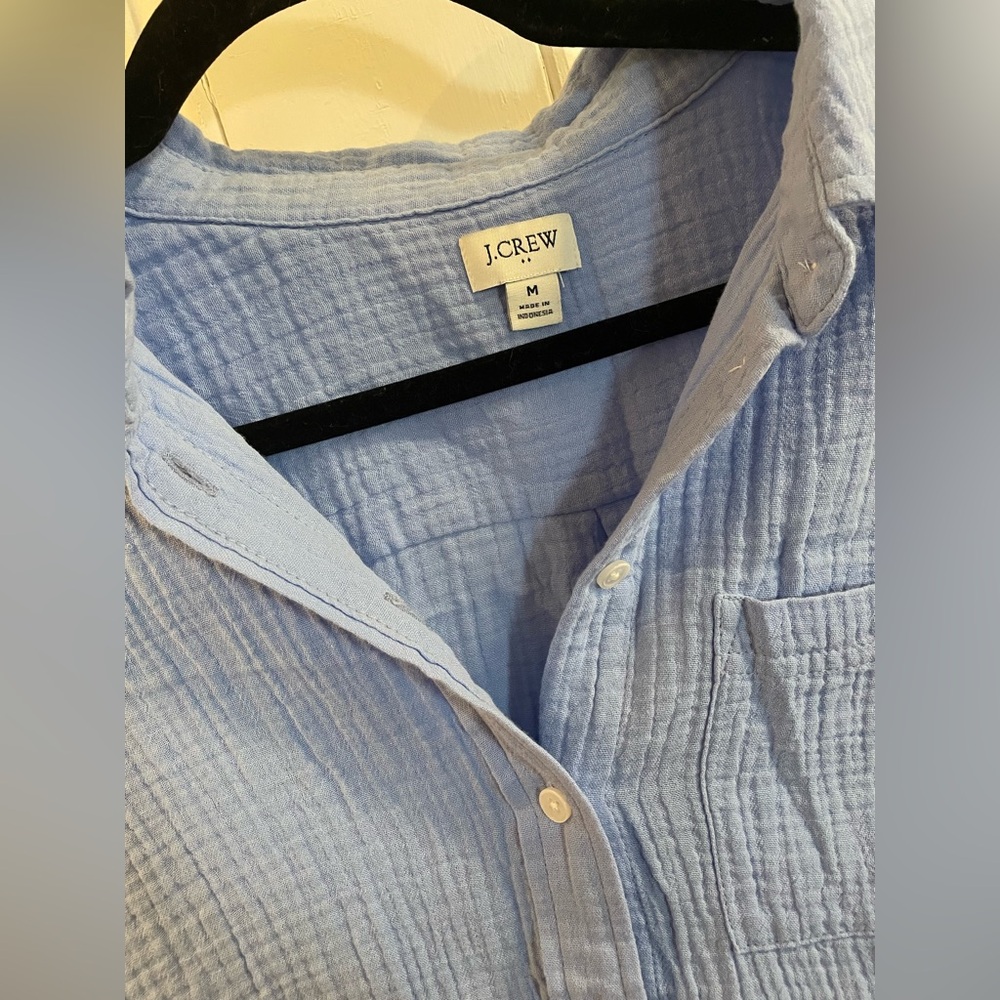J Crew Double-gauze button-up shirt 100% Cotton | women’s medium - Picture 3 of 7